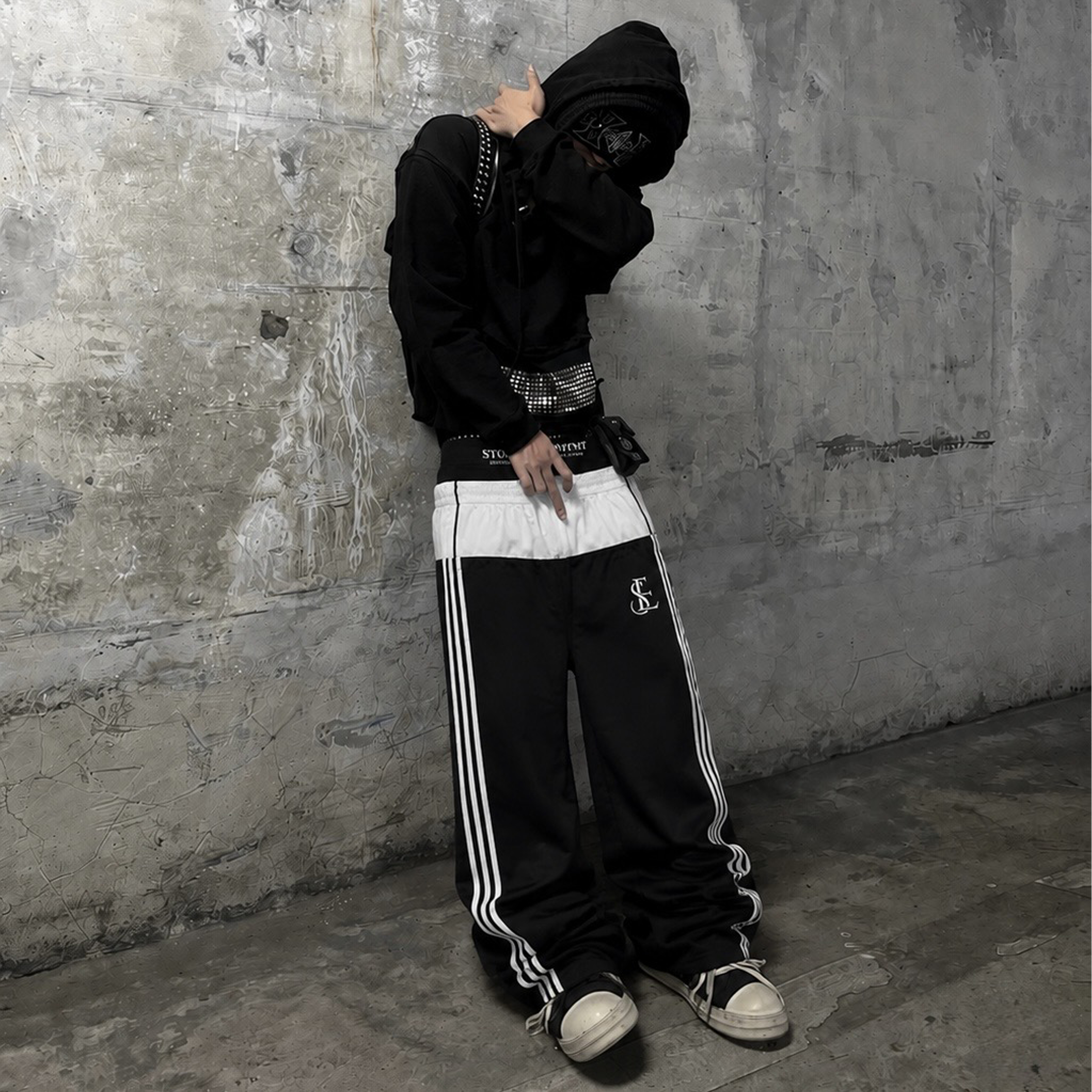 "STONR" Layered Track Pants